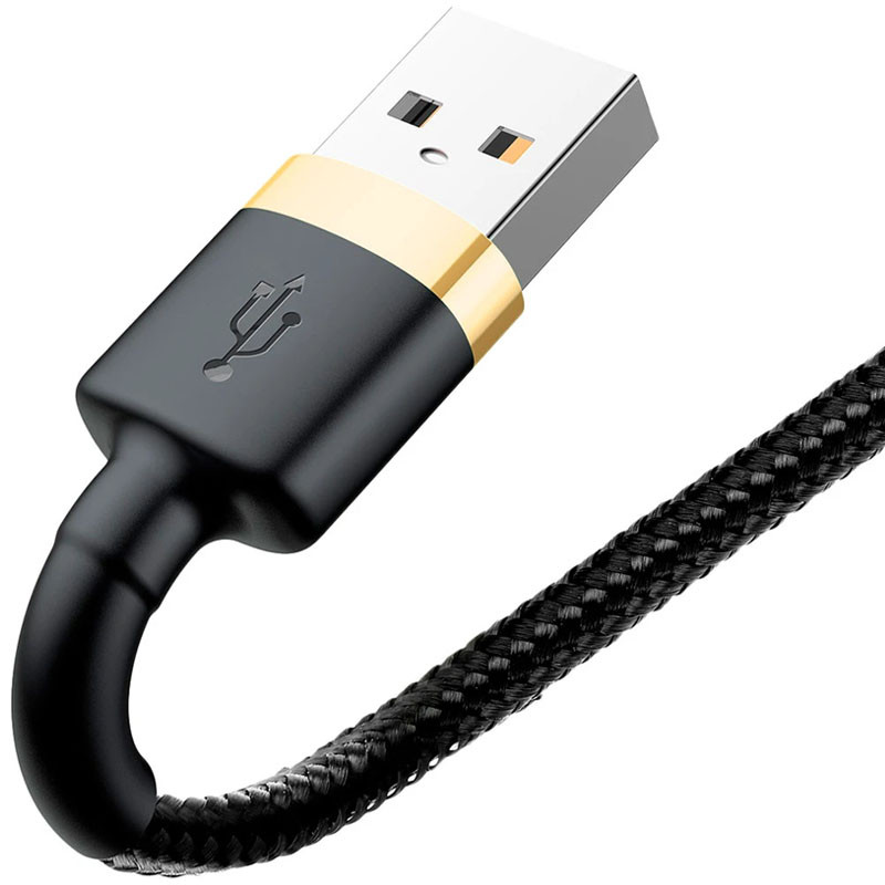 Купити Дата кабель Baseus Cafule USB to Lightning 1.5A (2m) (CALKLF-C) (Золотий / Чорний) на vchehle.ua