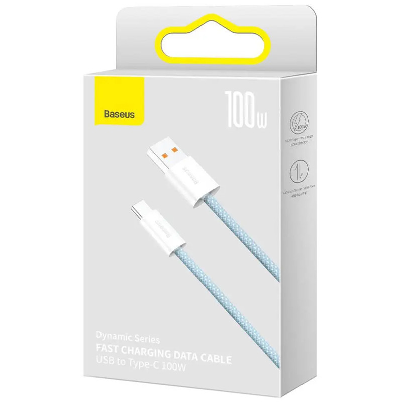 Купити Дата кабель Baseus Dynamic Series USB Type-C 100W (1m) (CALD00060) (Blue) на vchehle.ua