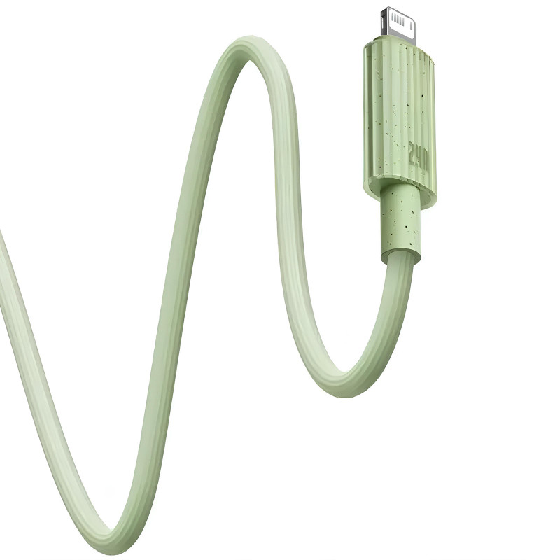 Фото Дата кабель Baseus Habitat Series Fast Charging USB to Lightning 2.4A (1m) (P10360200421-0) (Natural Green) на vchehle.ua