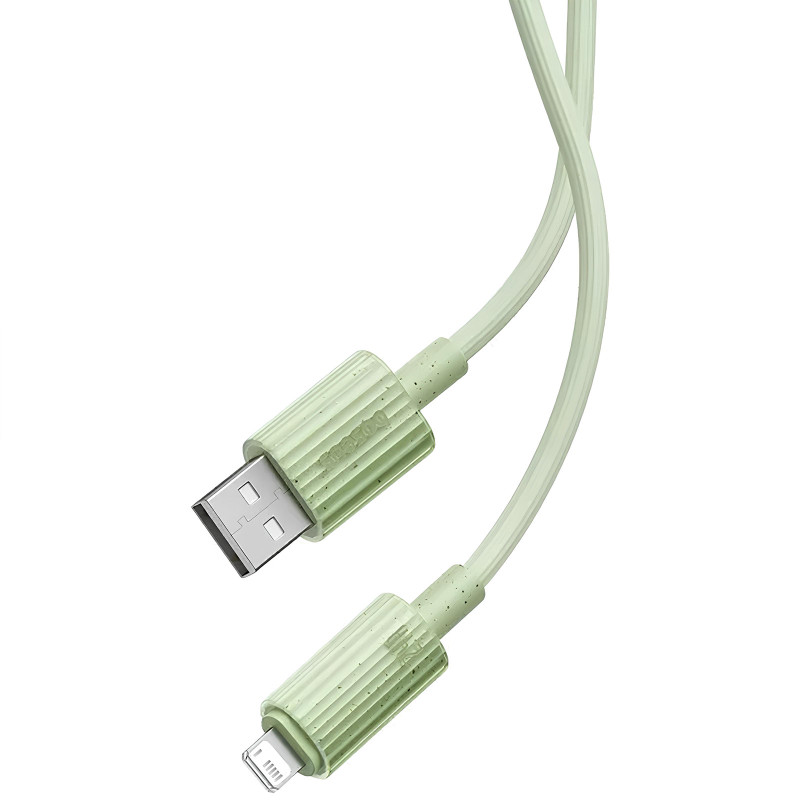 Фото Дата кабель Baseus Habitat Series Fast Charging USB to Lightning 2.4A (1m) (P10360200421-0) (Natural Green) в магазине vchehle.ua