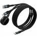 Купить Дата кабель Hoco CW64 3in1 Type-C to iWatch/Lightning/Type-C 15W (1.2m) (Black) на vchehle.ua