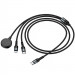 Заказать Дата кабель Hoco CW64 3in1 Type-C to iWatch/Lightning/Type-C 15W (1.2m) (Black) на vchehle.ua