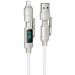 Дата кабель Hoco U152 Fortune 4in1 Type-C для освітлення/Type-C для USB 240W (1.2m) (Light Gray)