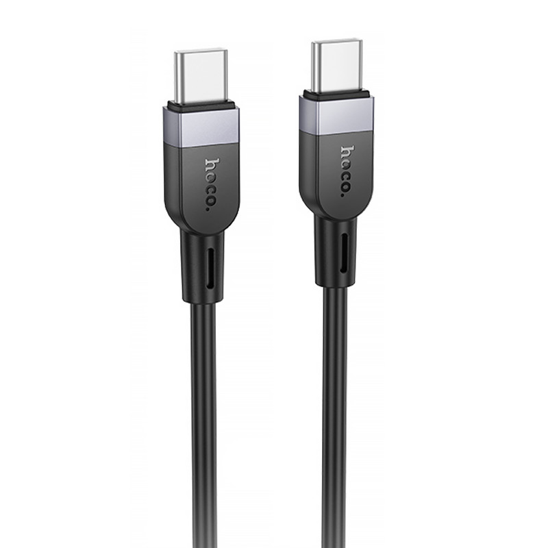 Дата кабель Hoco X109 Energy silicone Type-C to Type-C 60W (1m) (Black)