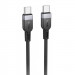 Дата кабель Hoco X109 Energy silicone Type-C to Type-C 60W (1m) (Black)