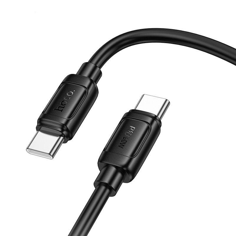 Фото Дата кабель Hoco X115 Surpass Type-C to Type-C 60W (1m) (Black) в магазине vchehle.ua