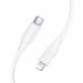 Фото Дата кабель Hoco X124 Bien silicone Type-C to Lightning 27W (1m) (White) в магазине vchehle.ua