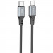Дата кабель Hoco X86 Spear Type-C to Type-C 60W (1m) (Black)