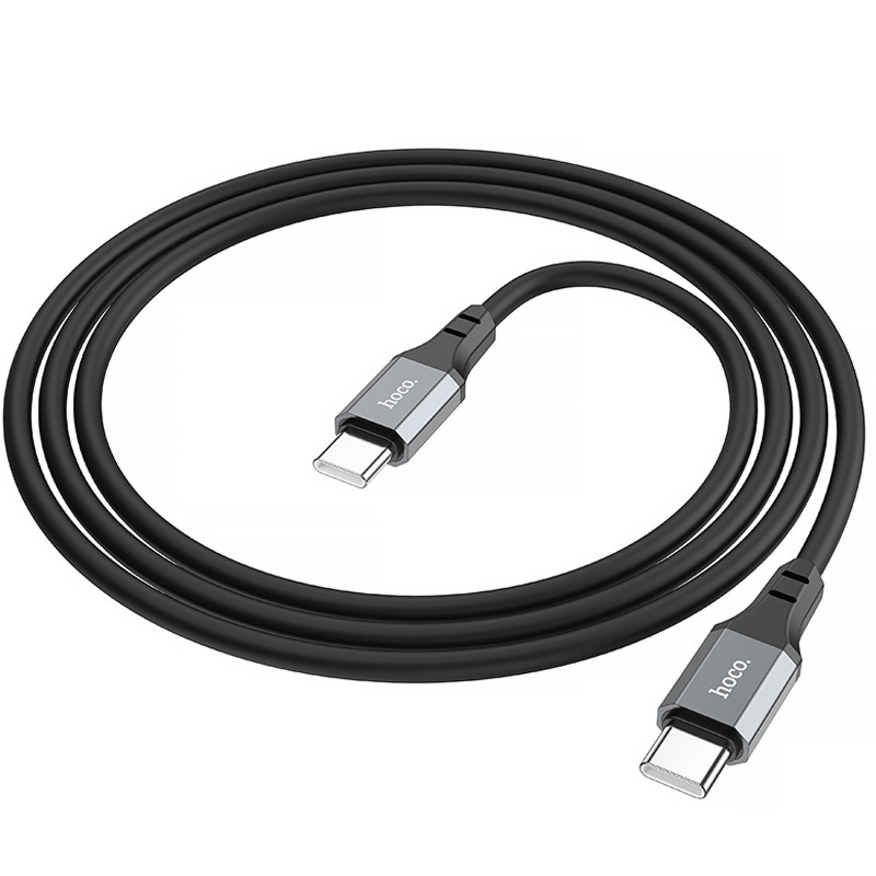Дата кабель Hoco X86 Spear Type-C to Type-C 60W (1m) (Black) в магазині vchehle.ua
