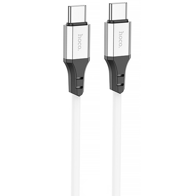 Дата кабель Hoco X86 Spear Type-C to Type-C 60W (1m) (White)