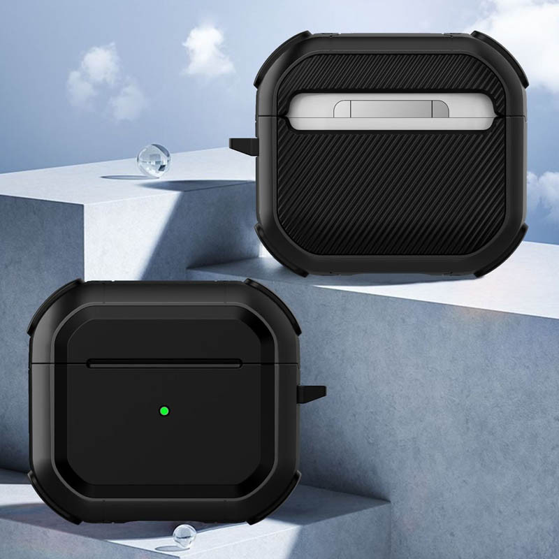 Фото Футляр протиударний  Black ed. для навушників Airpods 4 (Black) на vchehle.ua