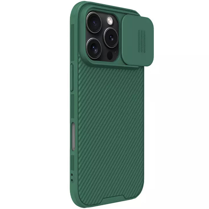Карбоновая накладка Nillkin CamShield Pro для Apple iPhone 16 Pro Max (6.9") (Deep Green)