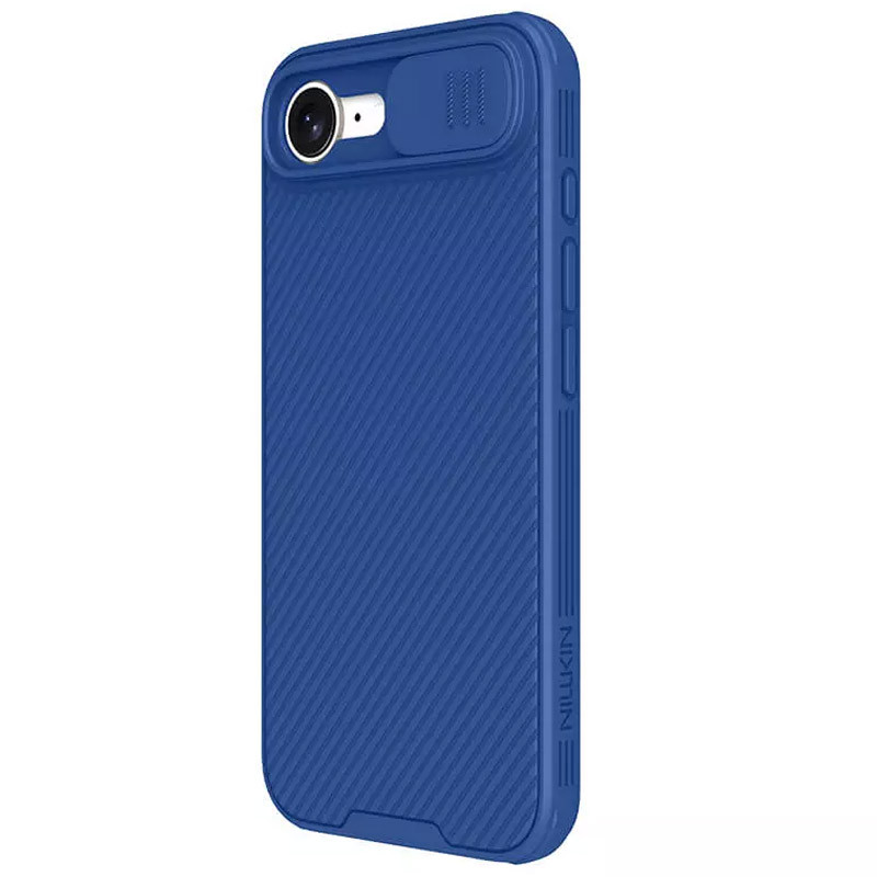 Фото Карбоновая накладка Nillkin CamShield Pro для Apple iPhone 16e / 17e (6.1") (Blue) на vchehle.ua