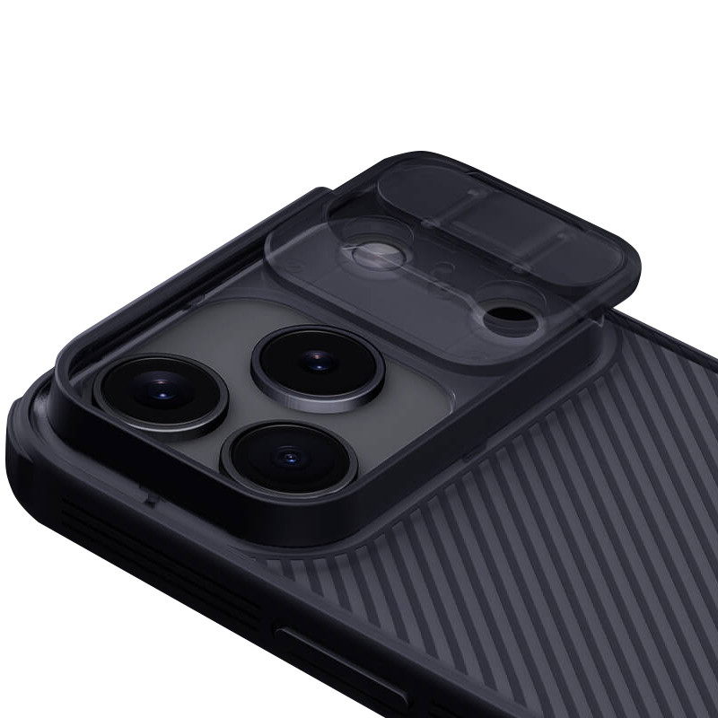Карбоновая накладка Nillkin CamShield Pro для Apple iPhone 17 Pro (6.3") (Transparent black) в магазине vchehle.ua