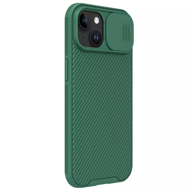 Карбоновая накладка Nillkin CamShield Pro Magnetic для Apple iPhone 15 (6.1") (Deep Green) в магазине vchehle.ua