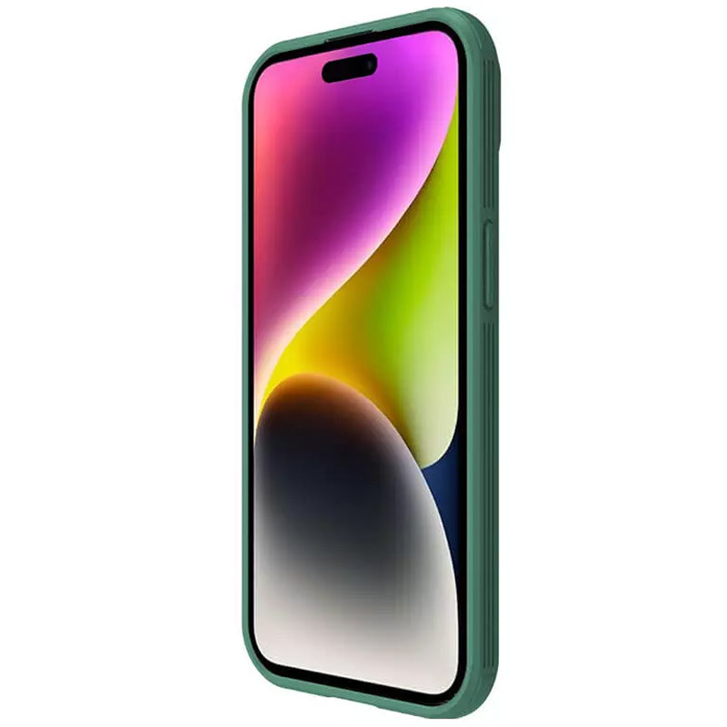 Купить Карбоновая накладка Nillkin CamShield Pro Magnetic для Apple iPhone 15 (6.1") (Deep Green) на vchehle.ua