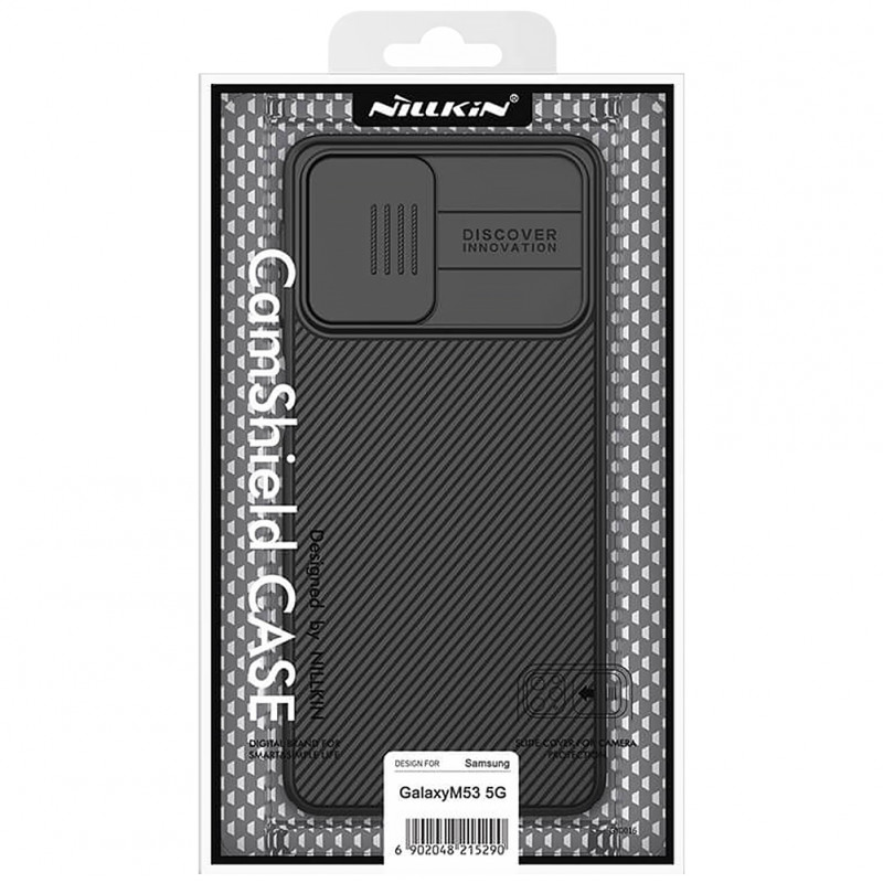 Заказать Карбоновая накладка Nillkin Camshield (шторка на камеру) для Samsung Galaxy M53 5G (Черный / Black) на vchehle.ua