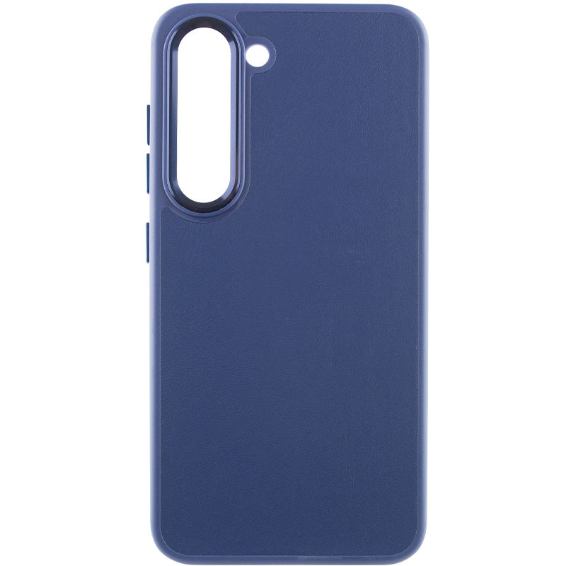 Кожаный чехол Bonbon Leather Metal Style для Samsung Galaxy S23 (Синий / Navy Blue)