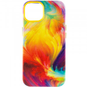 Кожаный чехол Colour Splash with Magnetic Safe для Apple iPhone 14 (6.1")