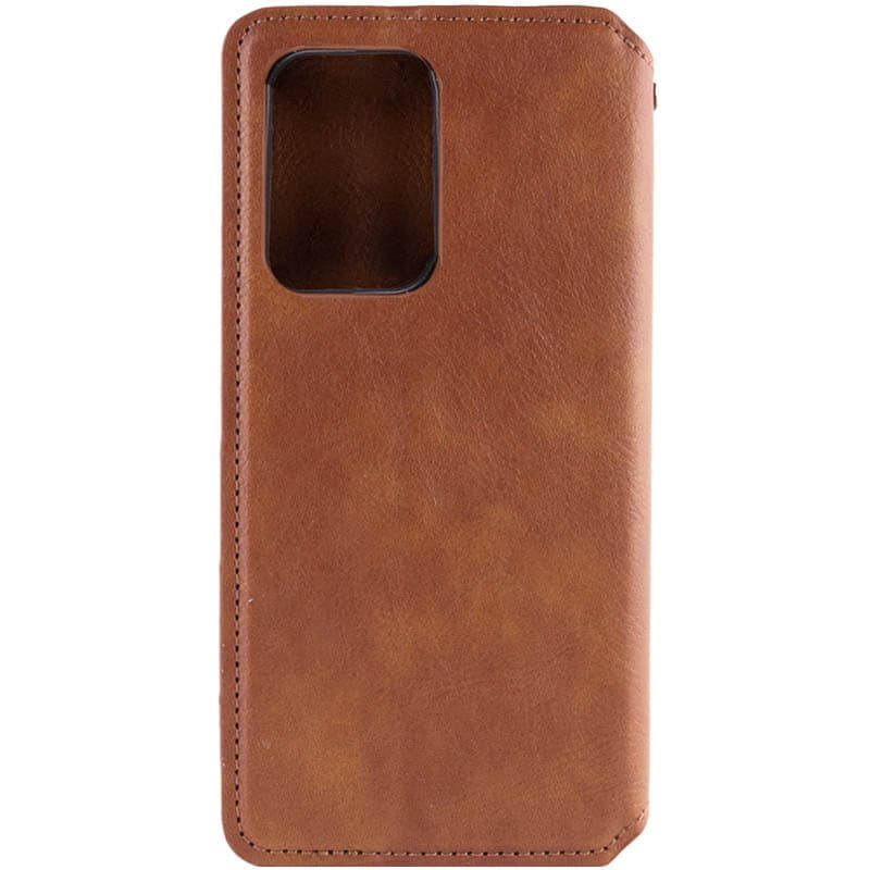 Фото Кожаный чехол-книжка GETMAN Cubic (PU) для Samsung Galaxy S24 (Коричневый) на vchehle.ua