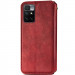 Фото Кожаный чехол-книжка GETMAN Cubic (PU) для Xiaomi Redmi 10 (Красный) на vchehle.ua