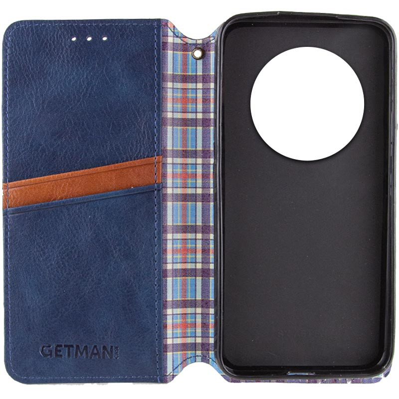 Фото Кожаный чехол-книжка GETMAN Cubic (PU) для Xiaomi Redmi A3 (Синий) в магазине vchehle.ua