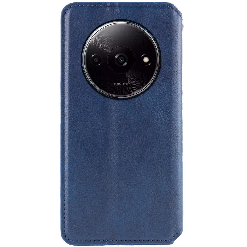 Кожаный чехол-книжка GETMAN Cubic (PU) для Xiaomi Redmi A3 (Синий) в магазине vchehle.ua