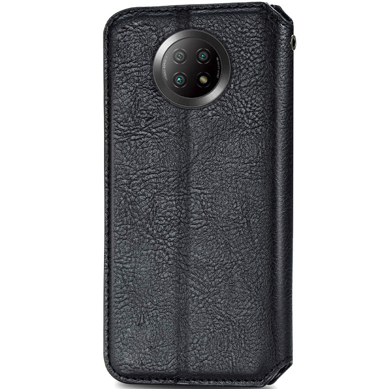 Фото Кожаный чехол-книжка GETMAN Cubic (PU) для Xiaomi Redmi Note 9 5G / Note 9T (Черный) на vchehle.ua