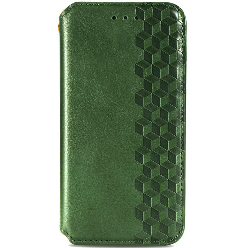 Кожаный чехол-книжка GETMAN Cubic (PU) для Xiaomi Redmi Note 12 4G (Зеленый)