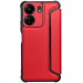 Фото Шкіряний чохол-книжка GETMAN Razor (PU) на Xiaomi Redmi 13C / Poco C65 (Red) на vchehle.ua