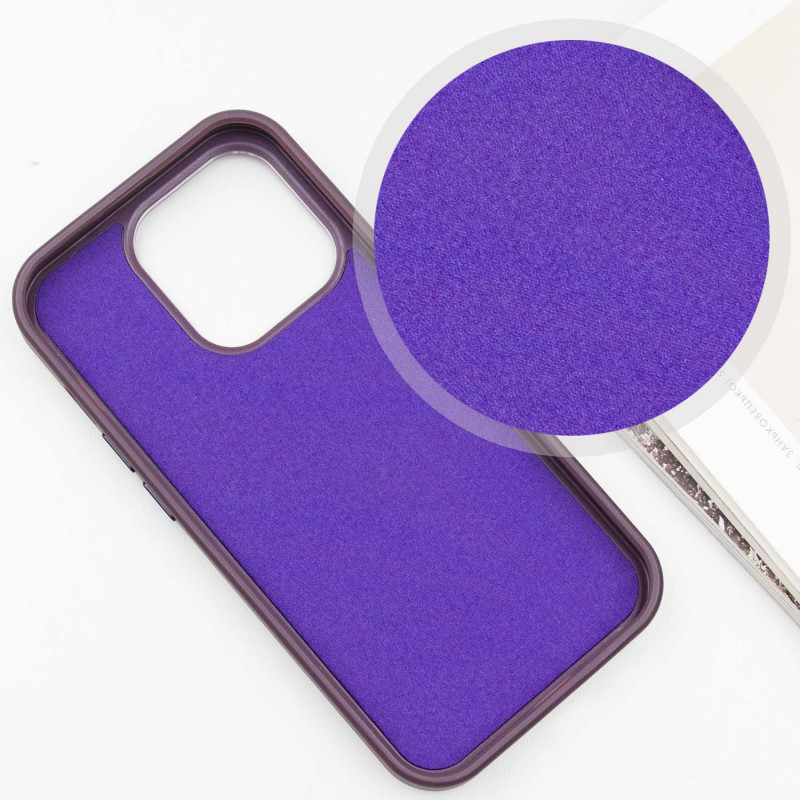 Шкіряний чохол SnapCase with Magnetic Safe на Apple iPhone 15 Pro Max (6.7") (Dark Purple) в магазині vchehle.ua