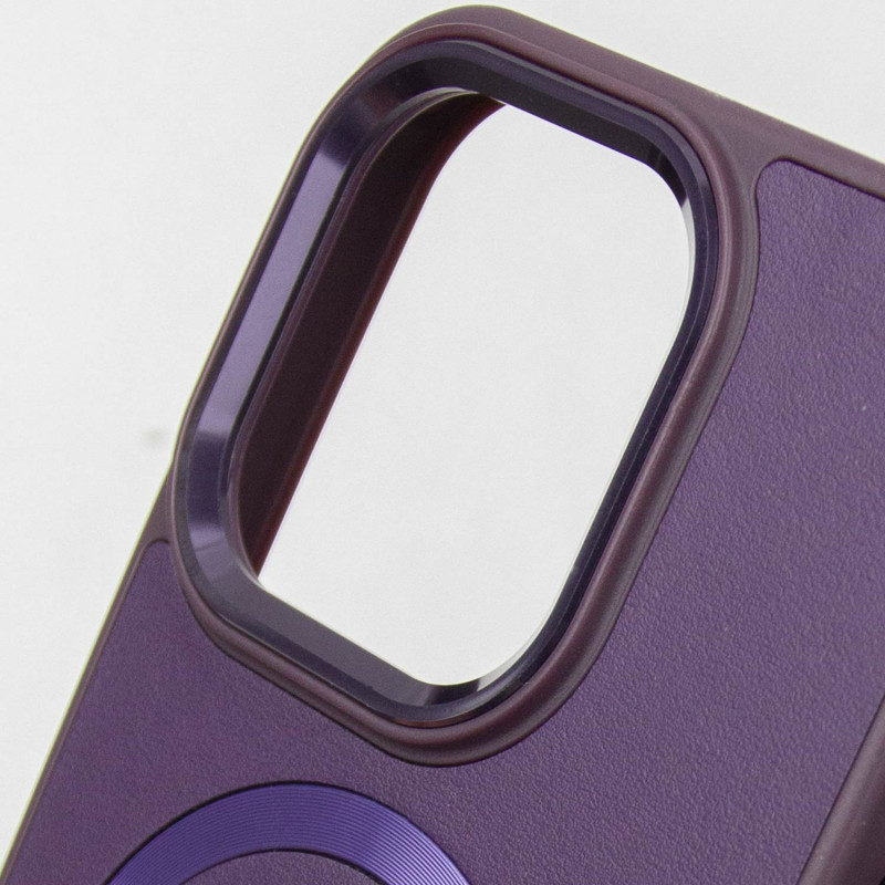 Замовити Шкіряний чохол SnapCase with Magnetic Safe на Apple iPhone 15 Pro Max (6.7") (Dark Purple) на vchehle.ua
