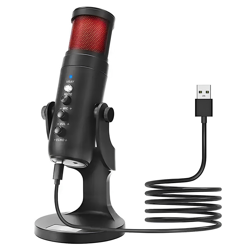Мікрофон конденсаторний для геймінгу JMARY MC-PW9 (Black)