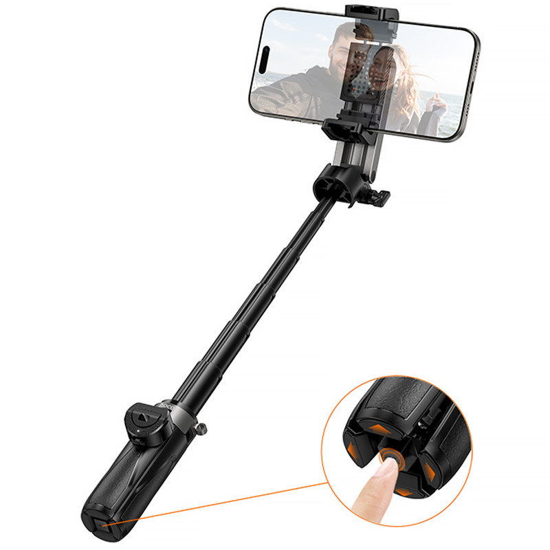 Монопод для селфи Hoco K27 mini трипод + съемный BT пульт (Black) в магазине vchehle.ua