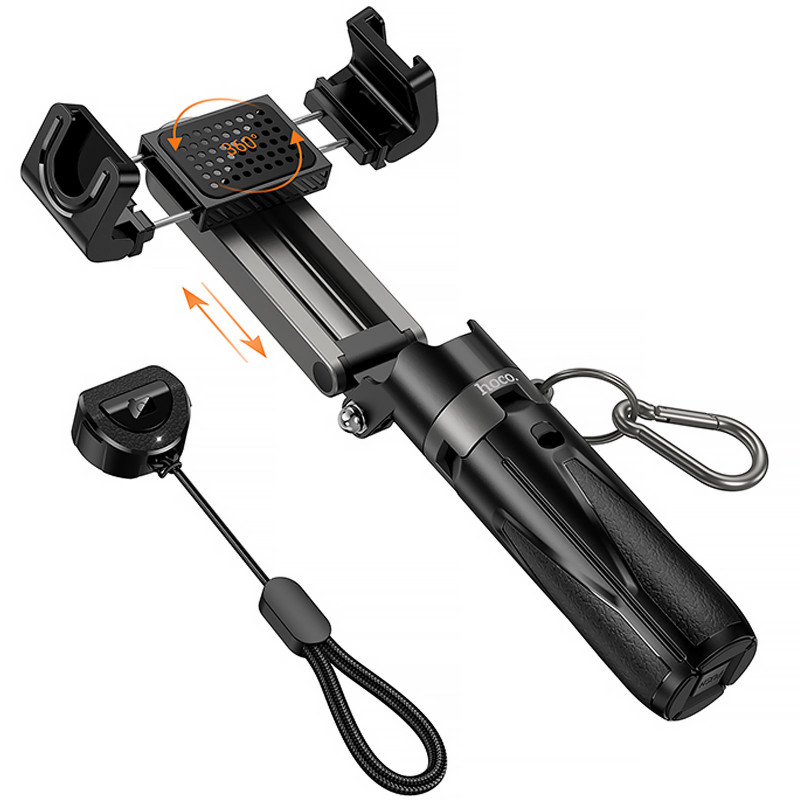 Купить Монопод для селфи Hoco K27 mini трипод + съемный BT пульт (Black) на vchehle.ua