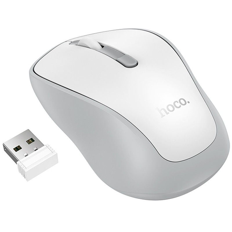 Фото Мышь беспроводная Hoco GM41 Exciting Bluetooth + 2.4G (White) на vchehle.ua