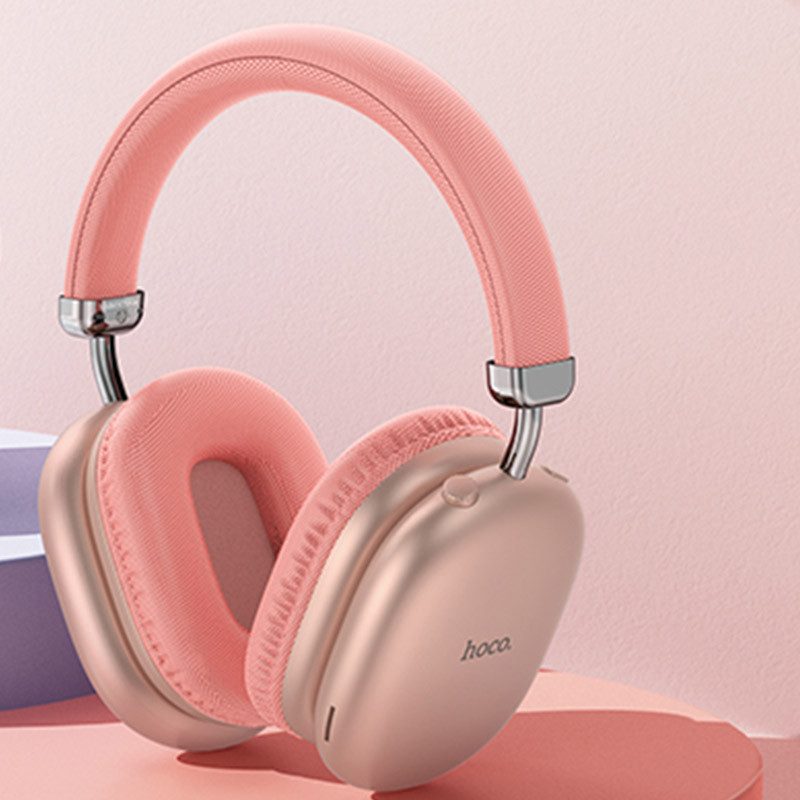 Фото Накладные беспроводные наушники Hoco W35 Max Joy (Pink) на vchehle.ua