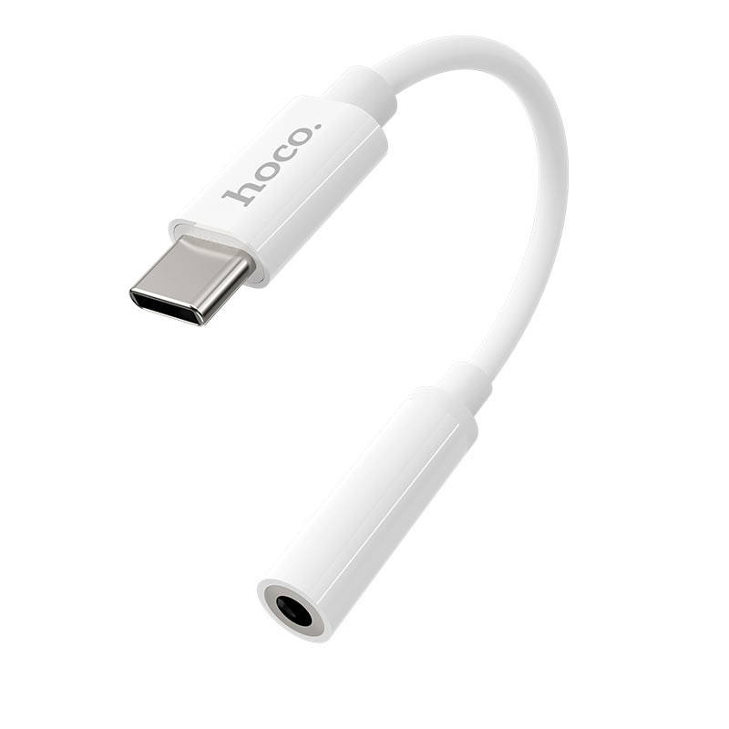 Фото Перехідник Hoco LS30 Type-C to 3,5 AUX (Білий) на vchehle.ua