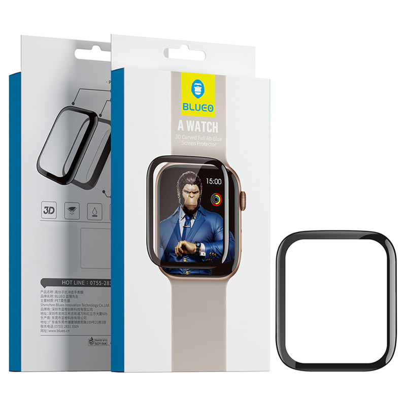 Полимерная 3D пленка Blueo High-Molecule для Apple Watch 10/11 42mm (Черный)
