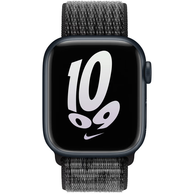 Фото Ремінець Nylon для Apple Watch 42(ser.1-3)/44/45/46/49mm (Black / Summit White) на vchehle.ua