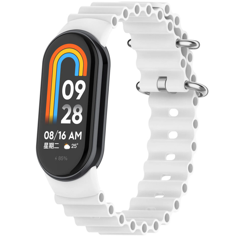 Ремінець Ocean Band для Xiaomi Mi Band 9/8/10 (Білий / White)