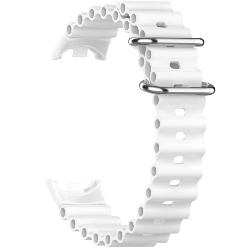 Ремінець Ocean Band для Xiaomi Mi Band 9/8/10 (Білий / White) в магазині vchehle.ua