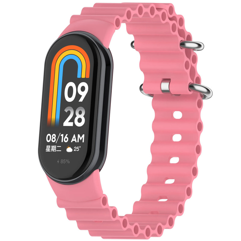 Ремінець Ocean Band для Xiaomi Mi Band 9/8/10 (Рожевий / Pink)