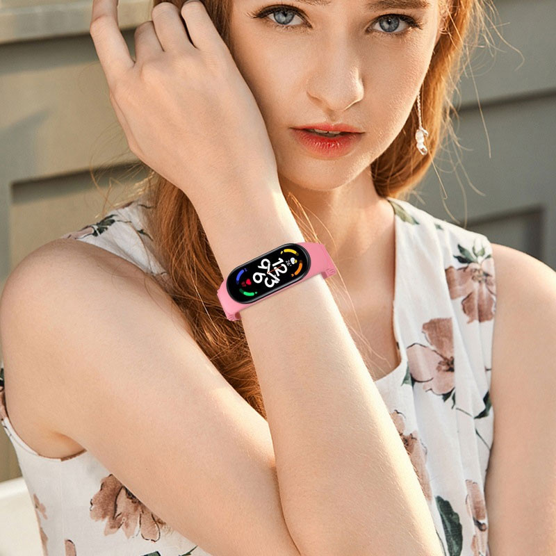 Купити Ремінець Ocean Band для Xiaomi Mi Band 9/8/10 (Рожевий / Pink) на vchehle.ua