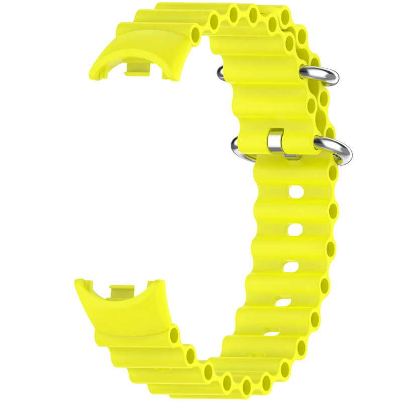 Фото Ремінець Ocean Band для Xiaomi Mi Band 9/8/10 (Жовтий / Flash) на vchehle.ua