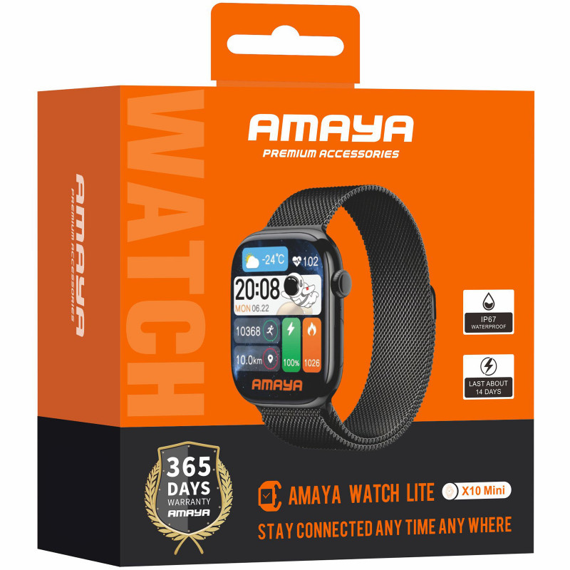 Фото Смарт-годинник Amaya X10 Mini Smart sports watch (call version) (Black) на vchehle.ua