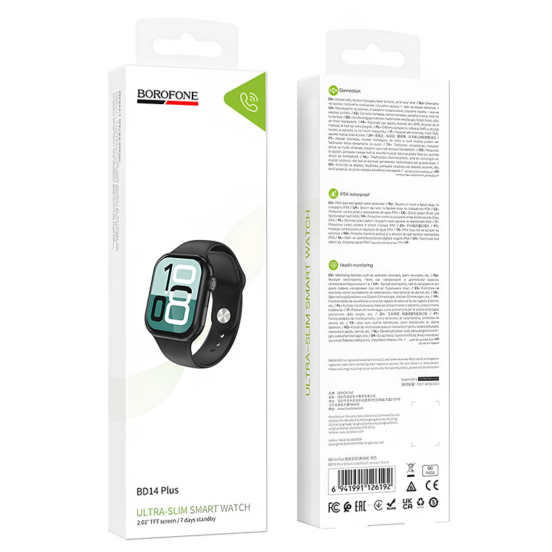 Смарт-часы Borofone BD14 Plus Smart sports watch (call version) (Black) в магазине vchehle.ua