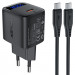 СЗУ Acefast A115 PD30W GaN (1USB-C) + кабель Type-C to Type-C (Black)