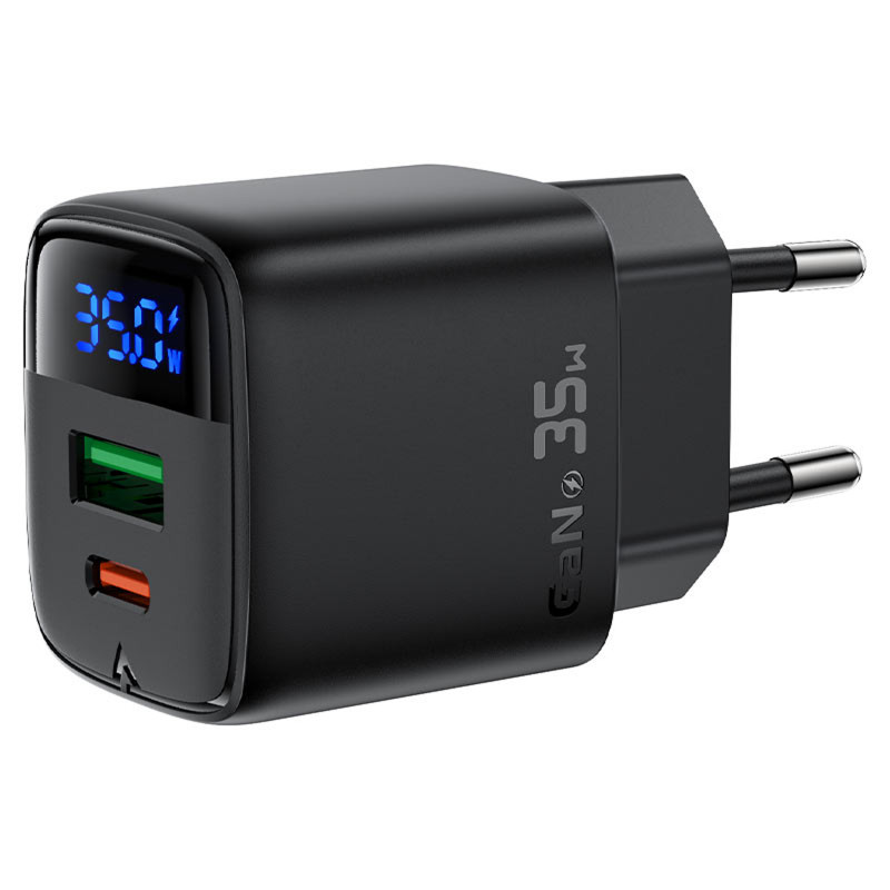 СЗУ Acefast A116 PD35W+QC3.0 GaN (1USB-A/1C) (Black) в магазине vchehle.ua