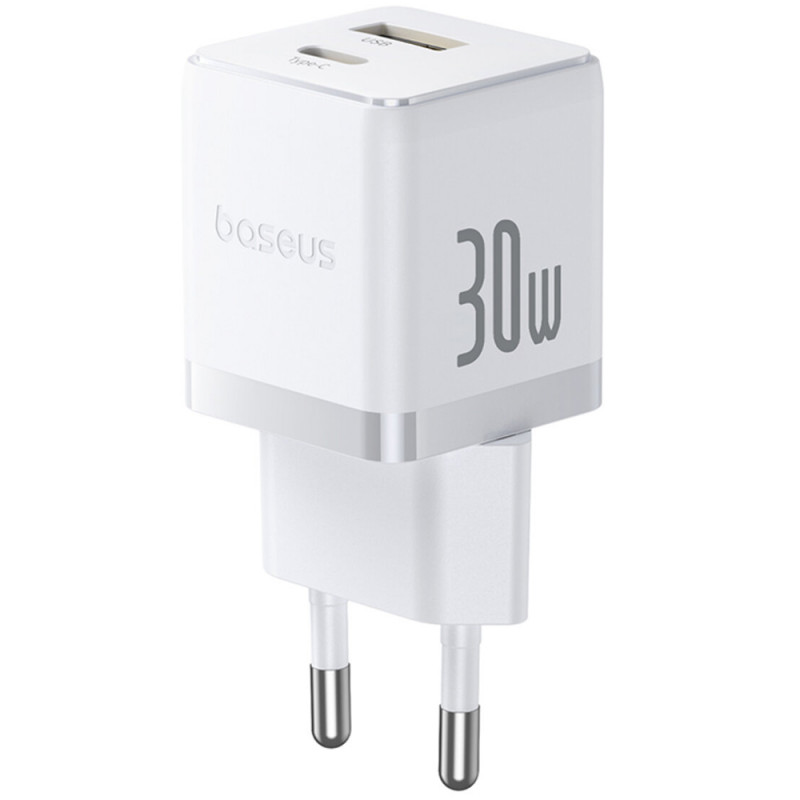 МЗП Baseus Palm Fast Charger 30W (1USB-A/1C) (P1011160A) (Moon White)